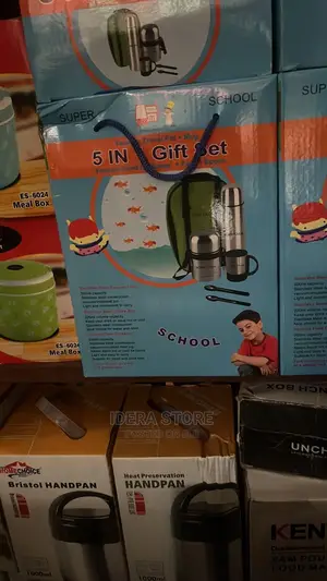 G and L 5in1 Stainless Steel Food Flask Set