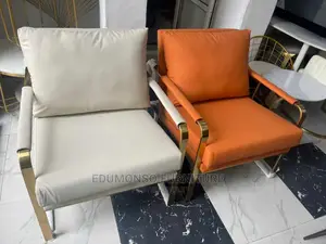 Post Modern Light Luxury Sofa Chair Nordic Steel Gold