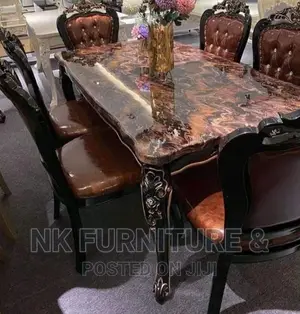 Quality Royal Marble Top Dining Table by 6seaters