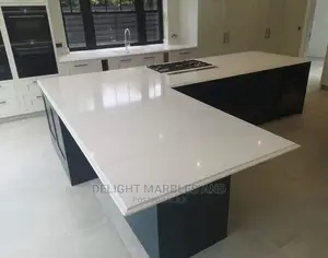 Absolutely White Kitchen Marbles Countertops..