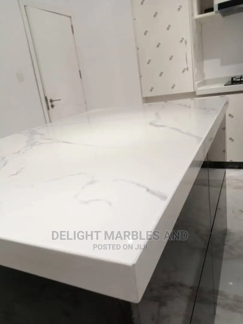 Absolutely White Kitchen Marbles Countertops..