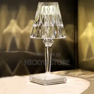 3 Color Crystal Rechargeable Table Lamp
