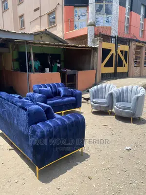 Luxury 7 Seater Living Room Fabric Made Royal Sofa Chair.