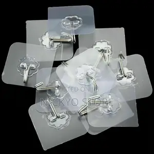 12pcs Adhesive Hooks Wall Hooks Heavy Duty Stick on Strong