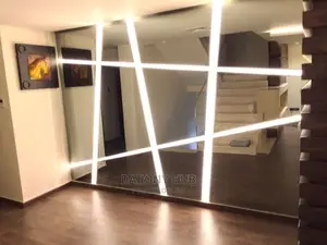 Glass Mirror Wall Decor With Lightnings