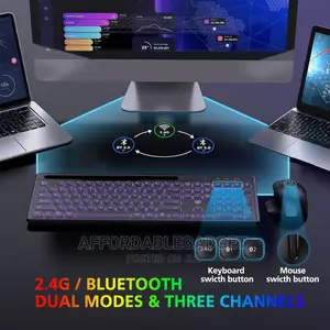 Bluetooth Wireless Keyboard and Mouse With Backlit