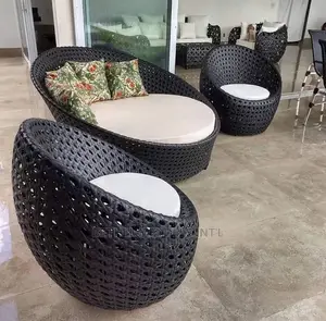 Semi-Circle Rattan Furniture Chair for Balcony Use