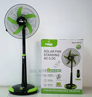 Solar Rechargeable Fan 16inchs