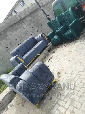 Luxury 7 Seater Living Room Fabric Made Royal Sofa Chair.