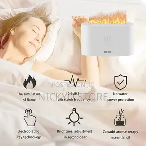 Aroma Diffuser With Flame Light Mist Humidifier