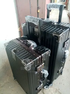 Set of 2 Imported Aluminum Traveling Luggage Boxes