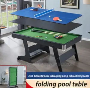 3 In 1 Foldable Snooker, Table Tennis Dining Table