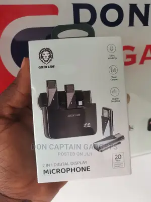 Dual Microphone Typec Green Lion Digital Display