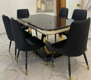 Modern Marble Dining Set by 6