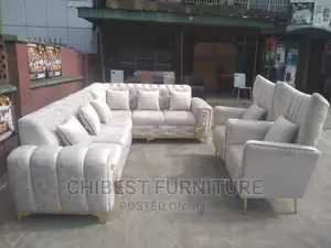 Quality L-Shaped Sofa Couch With Two Single Seaters.