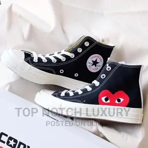 Original Converse Commes Des Garçon CDG Play High 'Black