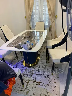 White Marble Dining Table Set