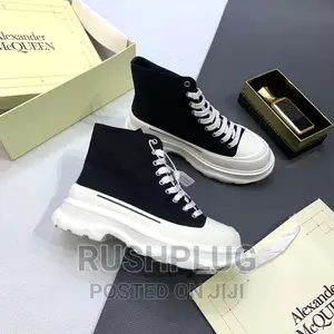 Alexander McQueen High Top “Black/White” Sneakers