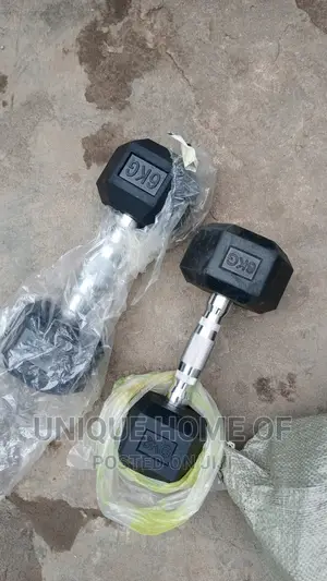 A Pair Of 6kg Hex Dumbbell
