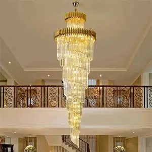 Strip Crystal Chandelier Lighting Modern Long Hanging Lamps