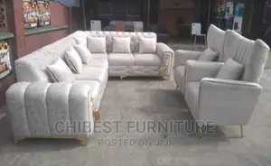Turkish 7ftby7ft L-Shaped Sofa With Two Single Seaters