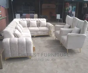 Turkish L-Shaped Upholstery Chair With Two Single Seaters