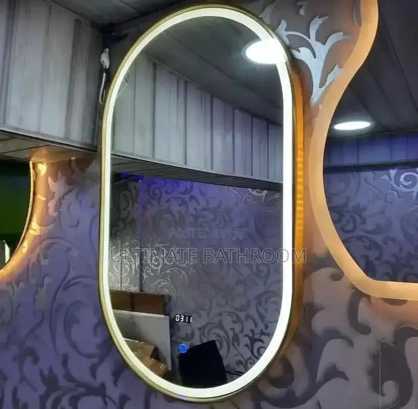 Oval Gold Frame Mirror