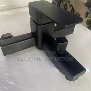 Square Black Bath Mixer