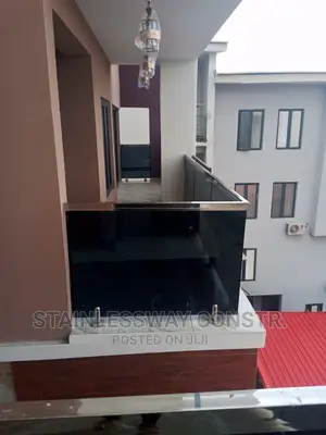 Dark Grey Glass Balcony Guzape