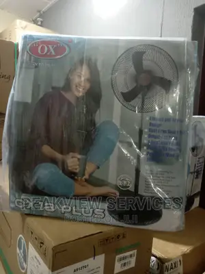 Reliable Black 18inches OX PLUS Non Rechargable Standing Fan