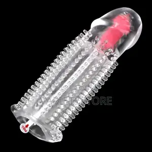 Reusable Penis Sleeve Extender Realistic Penis Condom