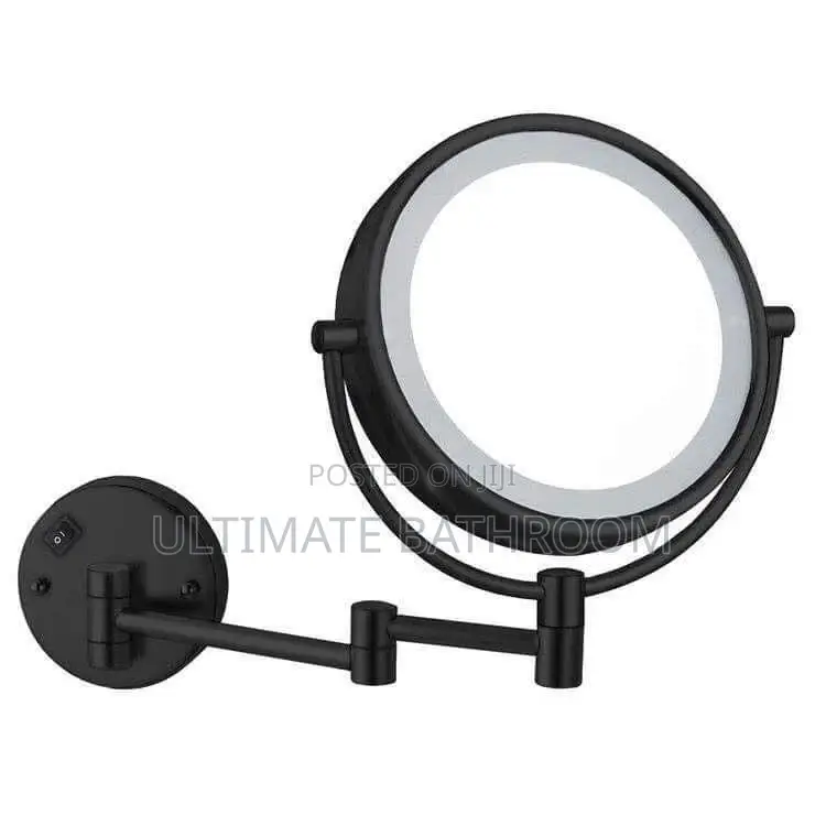 Black Led Magnify Mirror