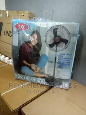 Powerful 18''inches OX Non Rechargable Standing Fan 100%