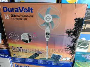 Dura Volt Rechargeable Standing Fan With Radio