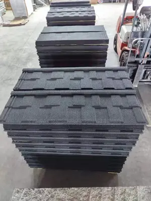 Black Original Stone Tiles Roofing Materials