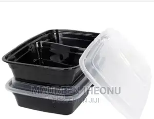 Rectangular 2 Compartments Food Pack- A Pack of 50