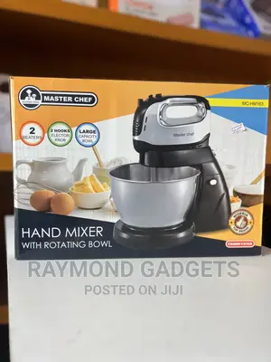 Master Chef Mc-Hm163 Hand Mixer With Rotating Bowl Stainless