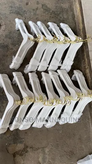 Sets of White Gold Luxury Clothes Hangers.