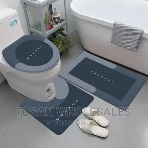 3pcs Anti-Slip Absorbent Toilet Mat
