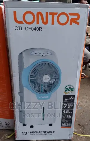 Lontor Rechargeable Mist Fan Air Cooler (Water Fan) + Remote