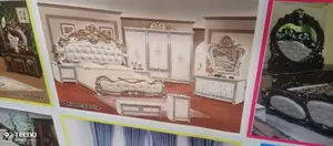 Royal Bed With Wardrobe and Dressing Mirror.