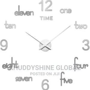 3D DIY Clock (Silver) Available in Silver