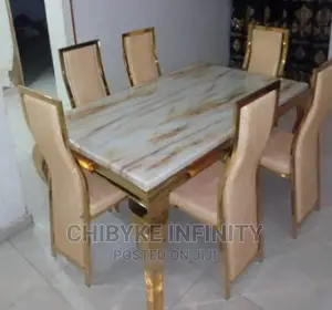 Dining Table and Chairs Mabel Top and 6 Chairs for 6