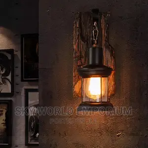 Vintage Wooden Wall Light