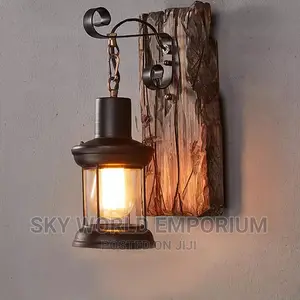 Vintage Wooden Wall Light