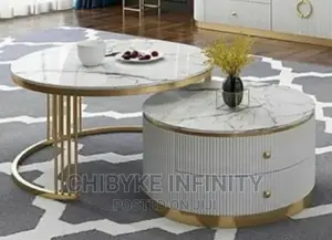 Contemporary and Executive Marble Top 2in1 Center Table