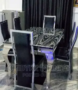 Quality Six Seaters Marble Dining Table.