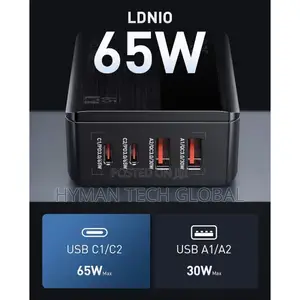 LDNIO 65w Charger for Notebook and Mobile Phone