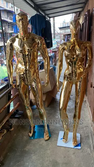 Male And Female Gold Chrome Dummy Display Stand