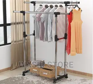 Double Pole Clothes Hanger and Organizer Rack